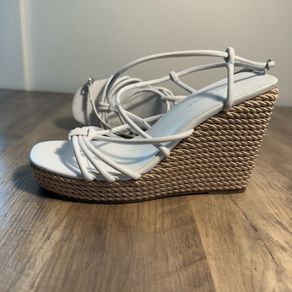 Marc Fisher Zarah Platform Wedge Sandals White size 8.5 - Picture 4 of 15